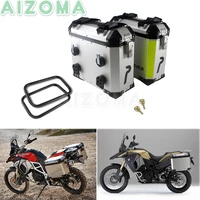 2x motorcycle aluminum luggage box sidecases storage case cargo side bag for suzuki gsxr yamaha bmw r1200gs f800gs f650gs adv