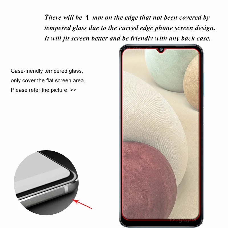 Protector de cristal templado para Samsung Galaxy A12, pel&iacute;cula protectora de pantalla de lente de c&aacute;mara para Samsung Galaxy A12 M12-1