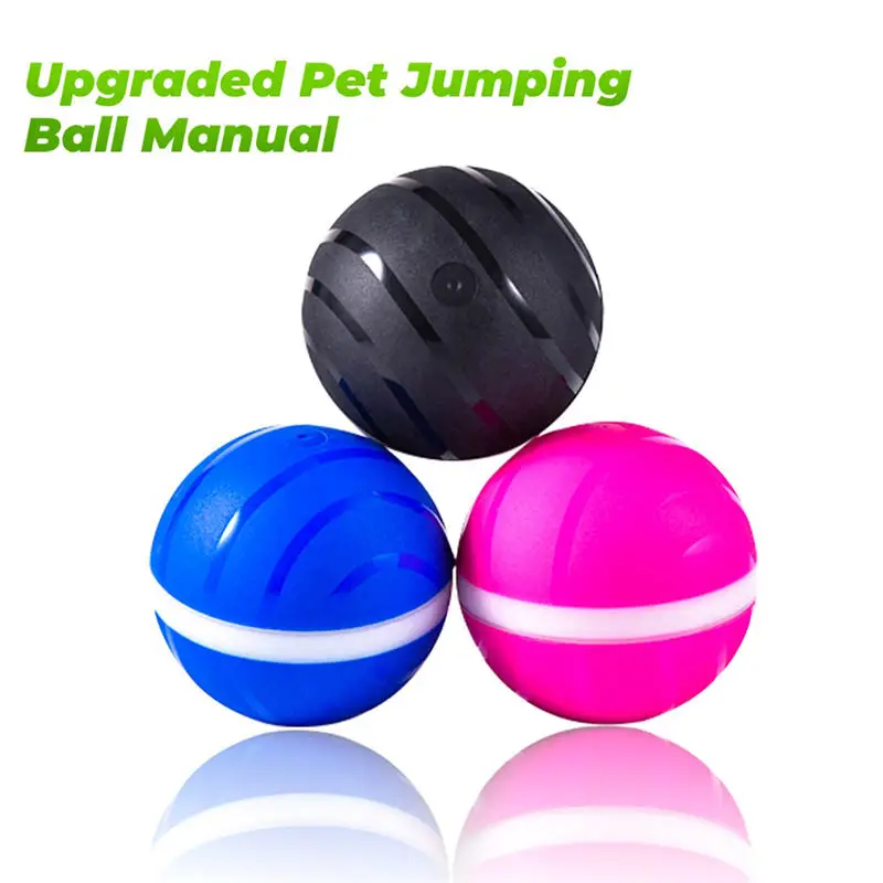 Active Jump Ball Dog Toy USB Electric Pet LED Rolling Flash Elastic Cat Automatic Roll Fun Interactive Training Toys | Дом и сад