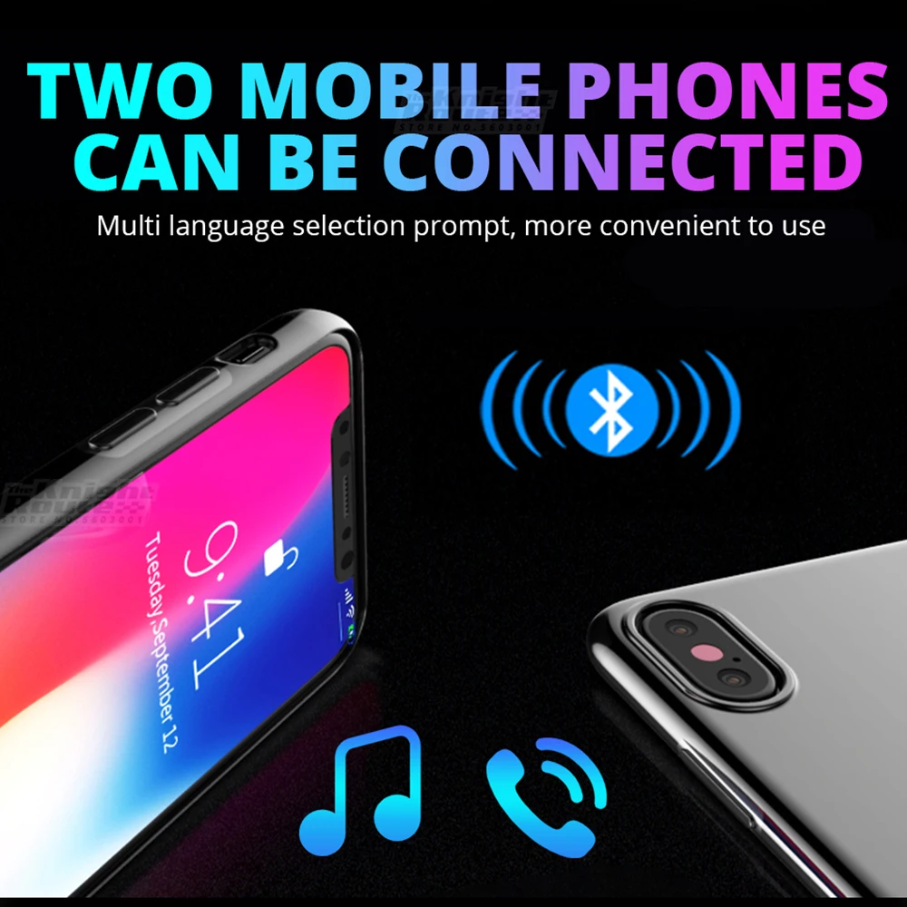 

1000M Bluetooth 5.0 Moto Helmet Headset BT Wireless Motorbike Earphone Waterproof Motorcycle Helmet Intercom Headphones 2 Riders