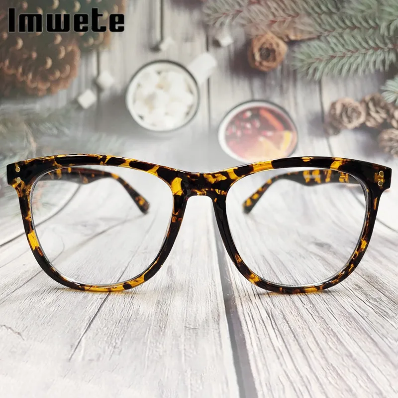 

Imwete квадратные очки с блокировкой синего света, женские и мужские очки большого размера, компьютерные оптические очки, искусственные очки, ...