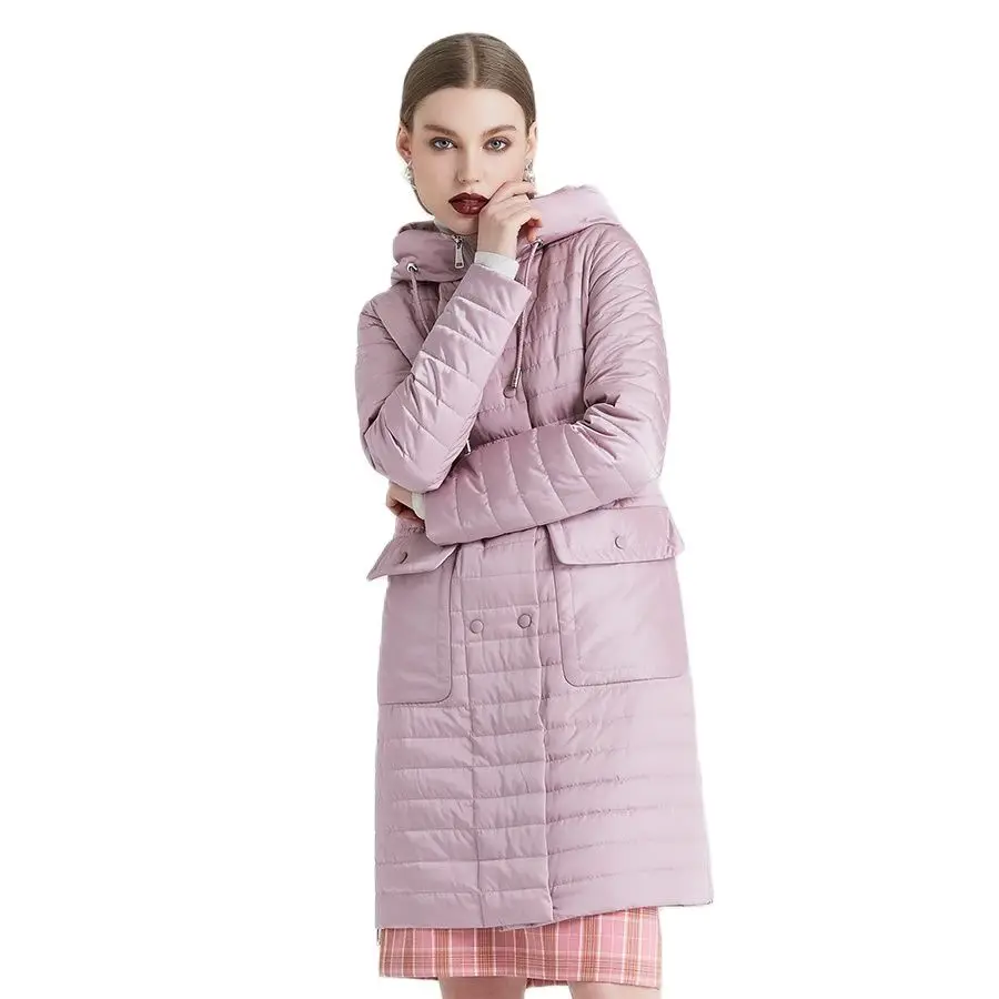 

Женская куртка с шарфом и накладными карманами, стильная весенняя куртка с двойной защитой от ветра, 2021