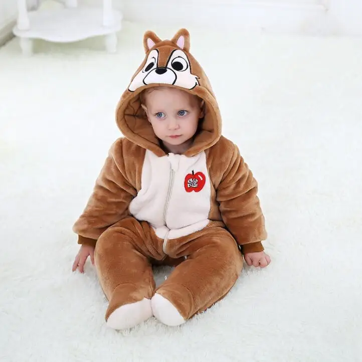 Детский утепленный комбинезон унисекс с пандой для малышей на весну и осень