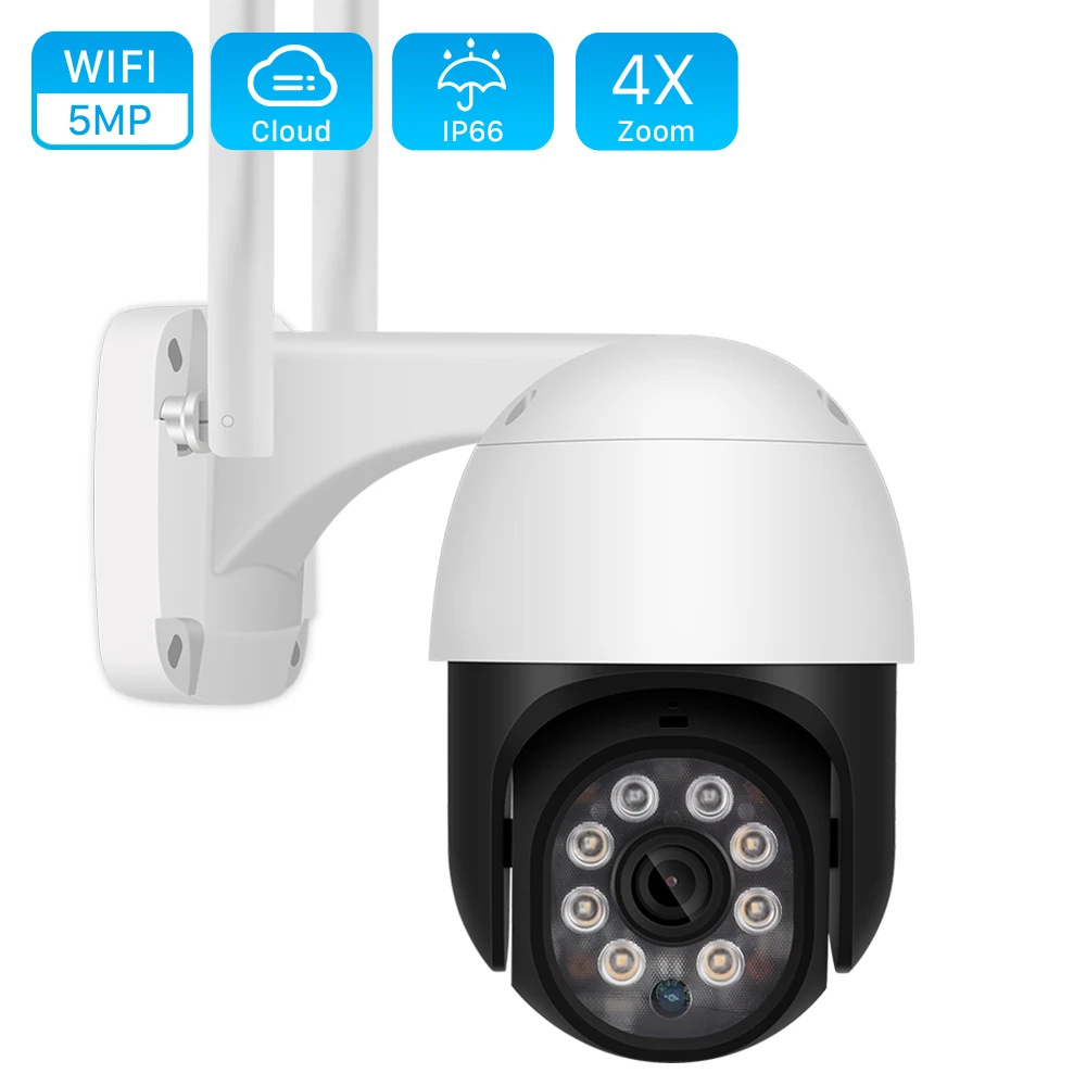 

5MP PTZ WiFi IP Camera outdoor 1080p 4x digital zoom Wireless Security camera 3MP 2MP bidirectional audio cloud CCTV monitoring