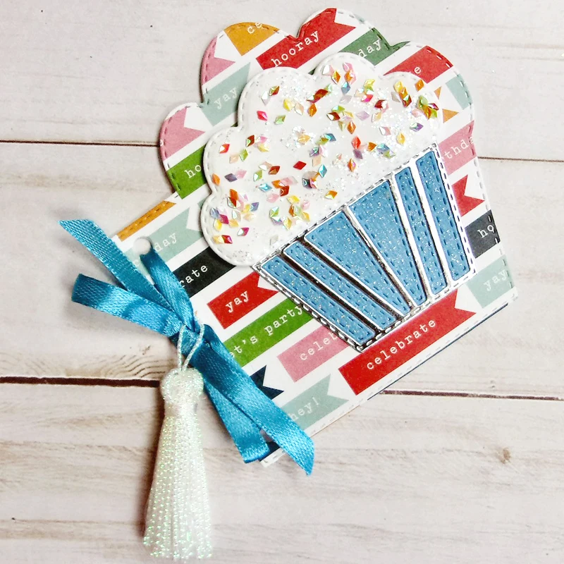 Резка штампов кекс мини альбом Скрапбукинг оформление открыток Сделай Сам