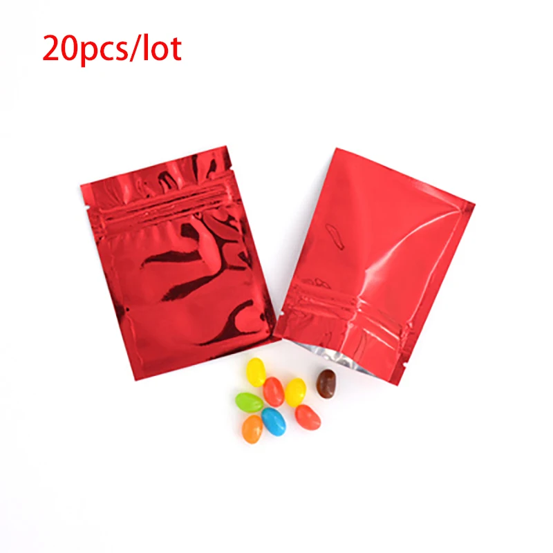 20 шт./лот красочные пакеты из майларовой алюминиевой фольги с застежкой-молнией