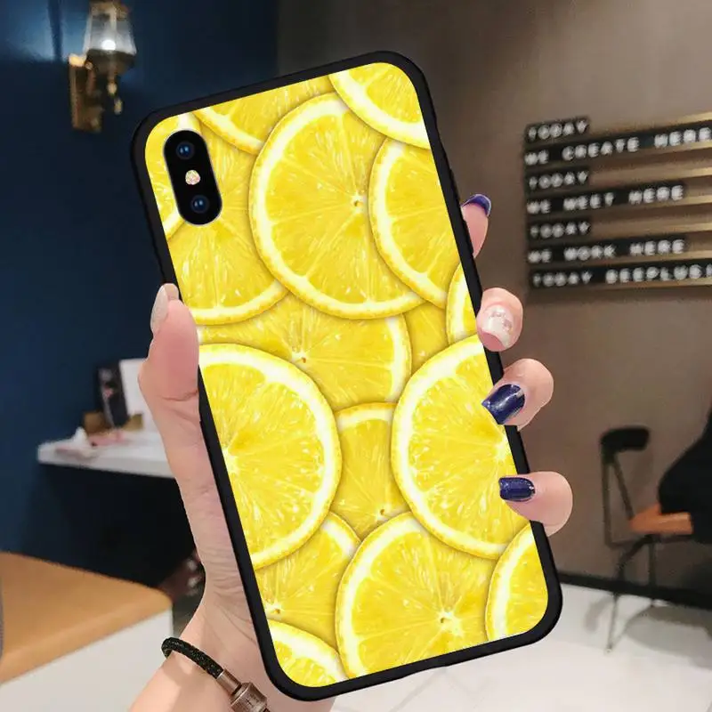

lemon Fruit food pattern shell Phone Case for iPhone 11 12 pro XS MAX 8 7 6 6S Plus X 5S SE 2020 XR