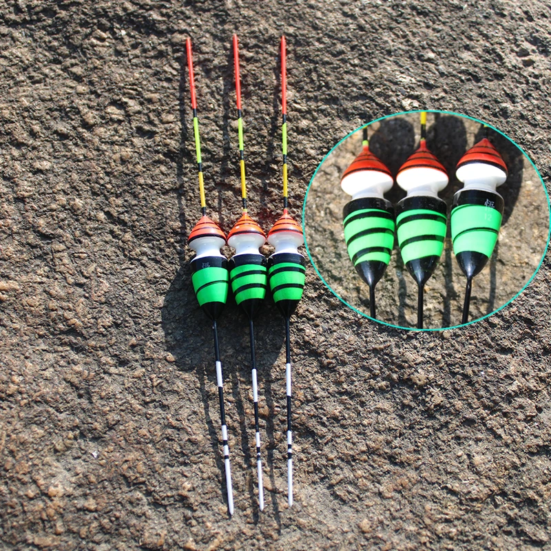 

WLPFISHING 3pcs/lot Fishing Float High Sensible Balsa Nice Shrimp Floater Fishing Bobbers Fishing Accessory