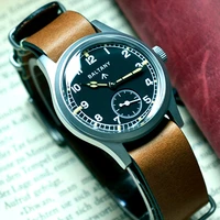 military sports watch mens 36mm pilot automatic mechanical wristwatches vintage 100m diver watches dome sapphire luminous homage