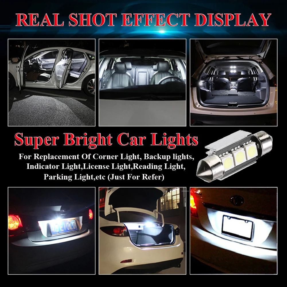 

27Pcs Mini Bulbs Kit Heat Resistant 6000K Auto Accessories Car Interior White LED Light For Mercedes Benz E class W211 02-08