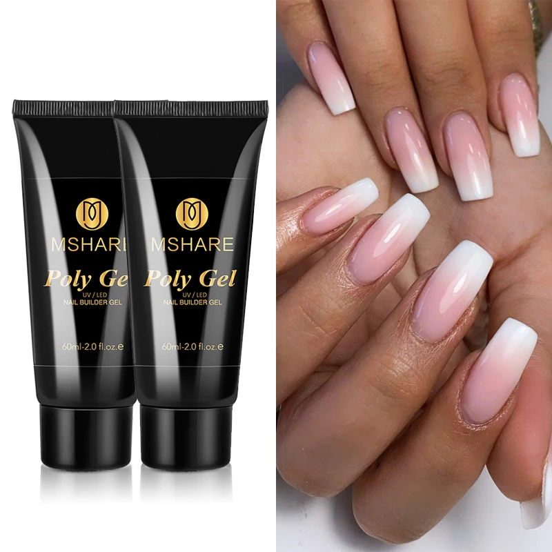 MSHARE Babyboomer Baby Boomer акриловый гель французский тускнеющий Ombre Poly Nails 60 мл 2шт набор -