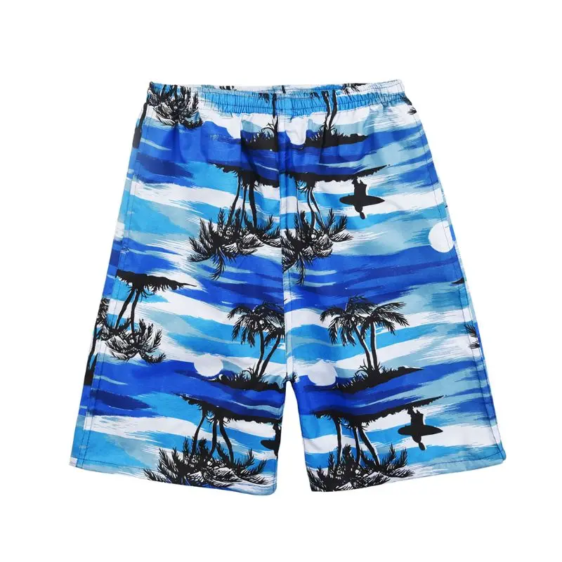 

Men Summer Tropical Coconut Tree Beach Shorts Drawstring Swim Trunks Quick Dry Plus Size Surfing Sport Casual Loose Pants