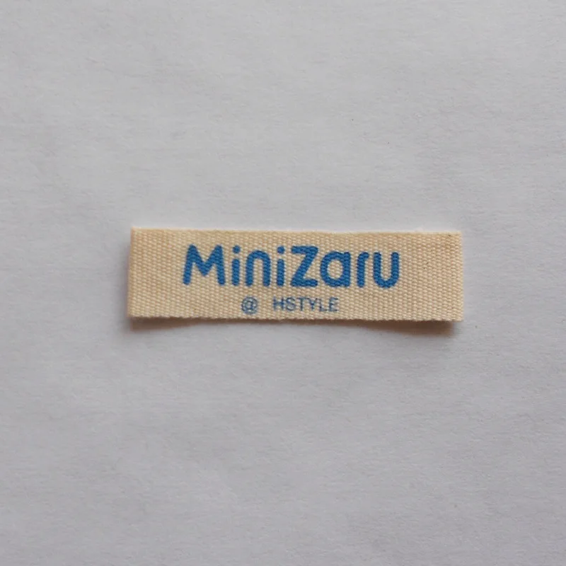 (1000 шт./лот) натуральная белая хлопковая этикетка для одежды с принтом