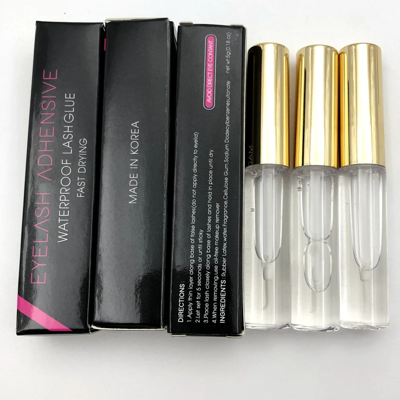 Клей для ресниц прозрачный белый темный черный водонепроницаемый клей накладных