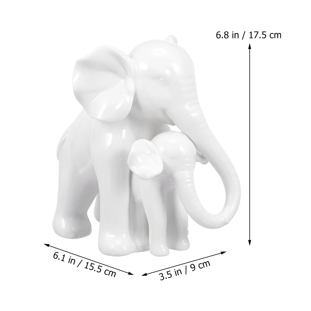 

Ceramic Elephants Desktop Decor Animal Art Ornament Decorative Ceramic Statue