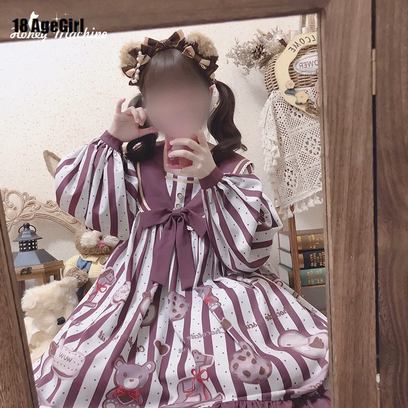 

Chocolate Lolita Dress Gothic Sweetheart Lolita Costume Cute Lolita Christmas New Year Gift Babydoll Dress for Girl