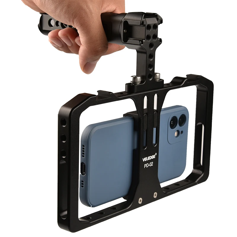 

2021 Universal Smartphone Video Cage Stabilizer Phone Holder Shot Film Youtube Video Filmmaking For IPhone Xiaomi Huawei Samsung