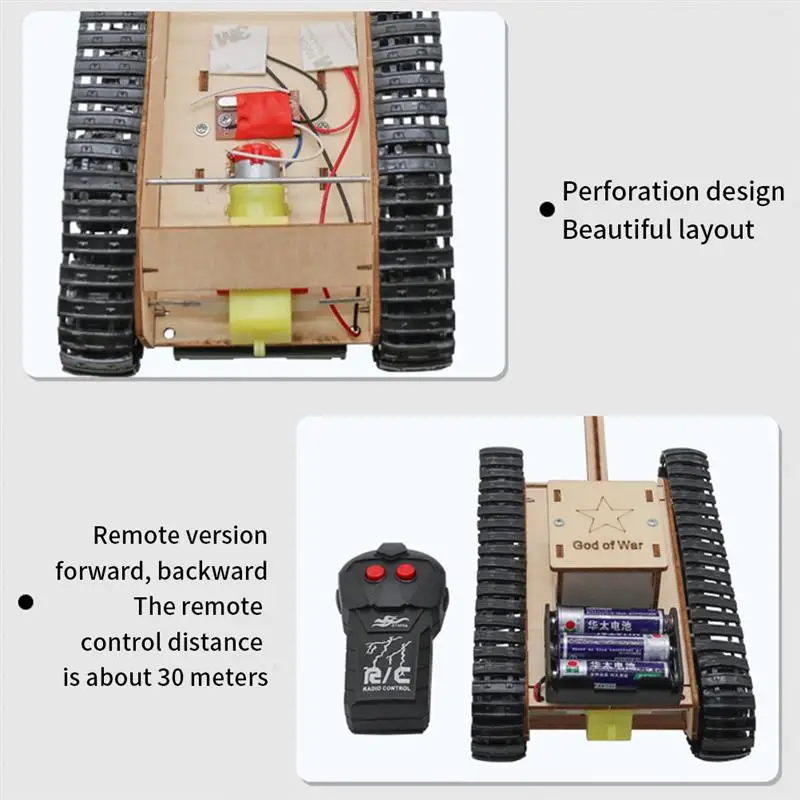 26 7 см Деревянный радиоуправляемые игрушечные танки военные RC Battle Tank