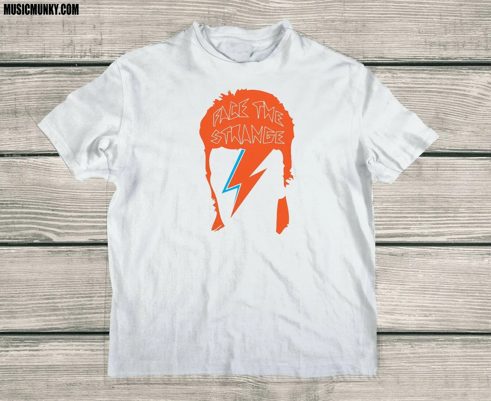 Like David Bowie Aladdin Sane New t-shirt Ziggy FACE THE STRANGE | Мужская одежда