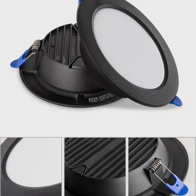 Round LED ultra-thin downlight embedded household 5W 9W 12W 18W living room aisle AC220V | Лампы и освещение