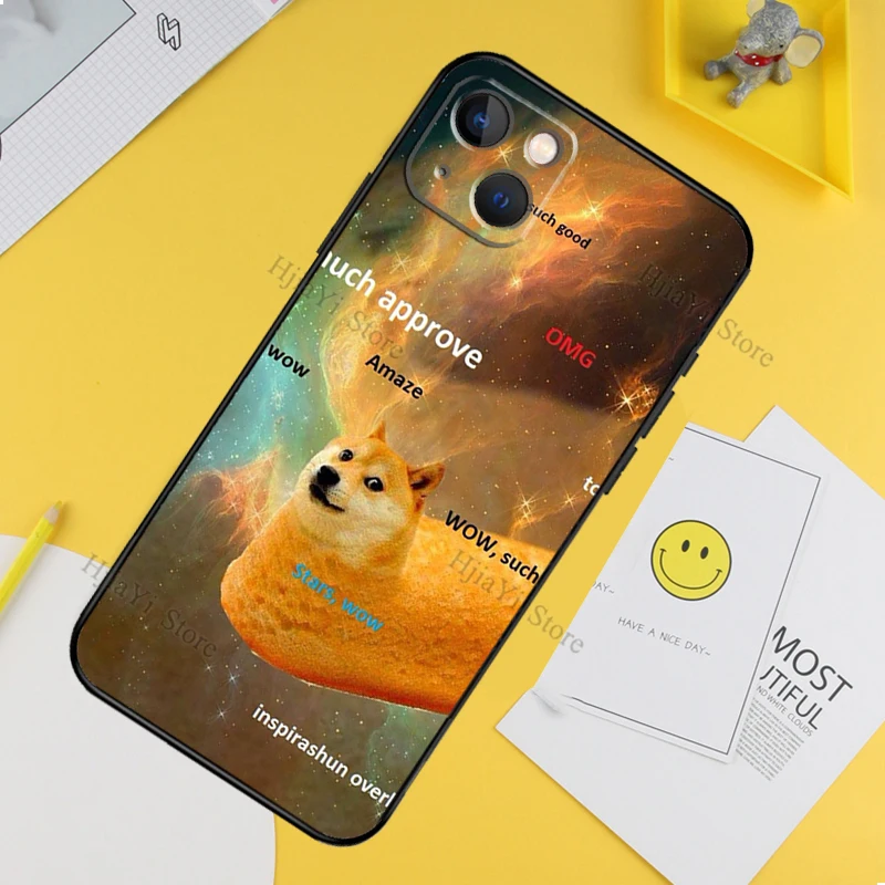 Чехол Doge Meme Kabosu для iPhone 11 12 13 14 Pro Max Mini X XR XS MAX 6S 7 8 Plus SE 2020 на заднюю крышку телефона.