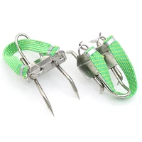 1pair tree climb tool pole 304 stainless steel climbing tree shoes use to climbing hunting observation picking fruit
