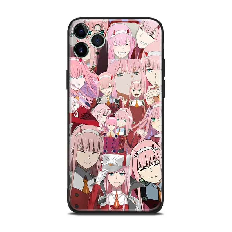 zero two darling in the franxx anime for iphone se 6 6s 7 8 plus x xr xs 11 pro max soft silicone phone case cover shell free global shipping