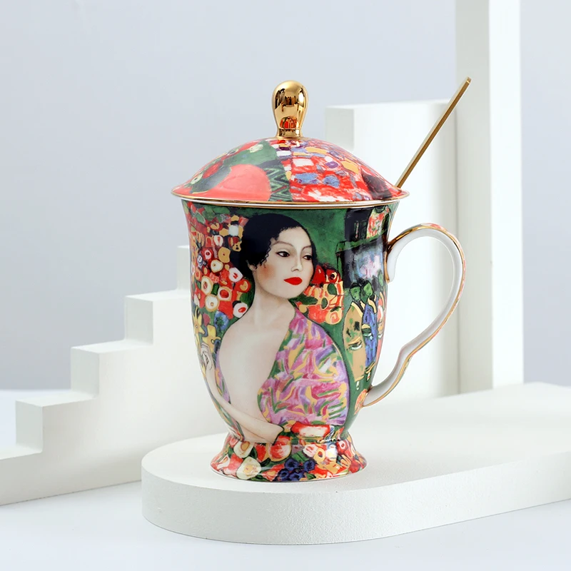 Фарфоровые кружки Klimt Geisha кофейные чашки Густав Климт костяная китайская чайная