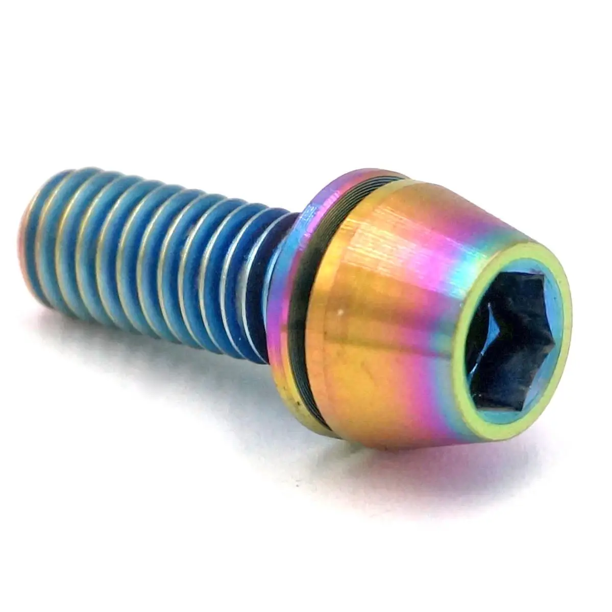 Болты с шестигранной головкой и конической для велосипеда 4 М6x16 мм цветные TC4 GR5 из
