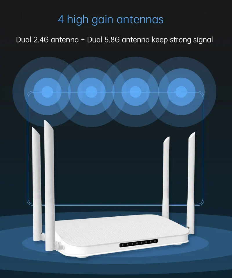 AC1200 гигабитный Wifi роутер двухдиапазонный 2 4G & 5G USB2.0 с английской/русской