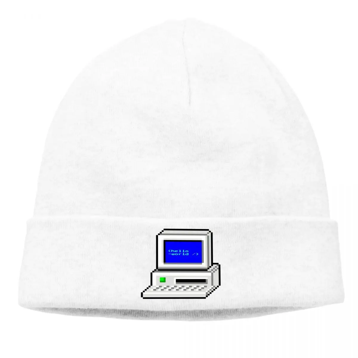 

Coder Software Developer Winter Warm Beanie Hats Hello World Knitting Bonnet Hipster Skullies Caps Earmuffs