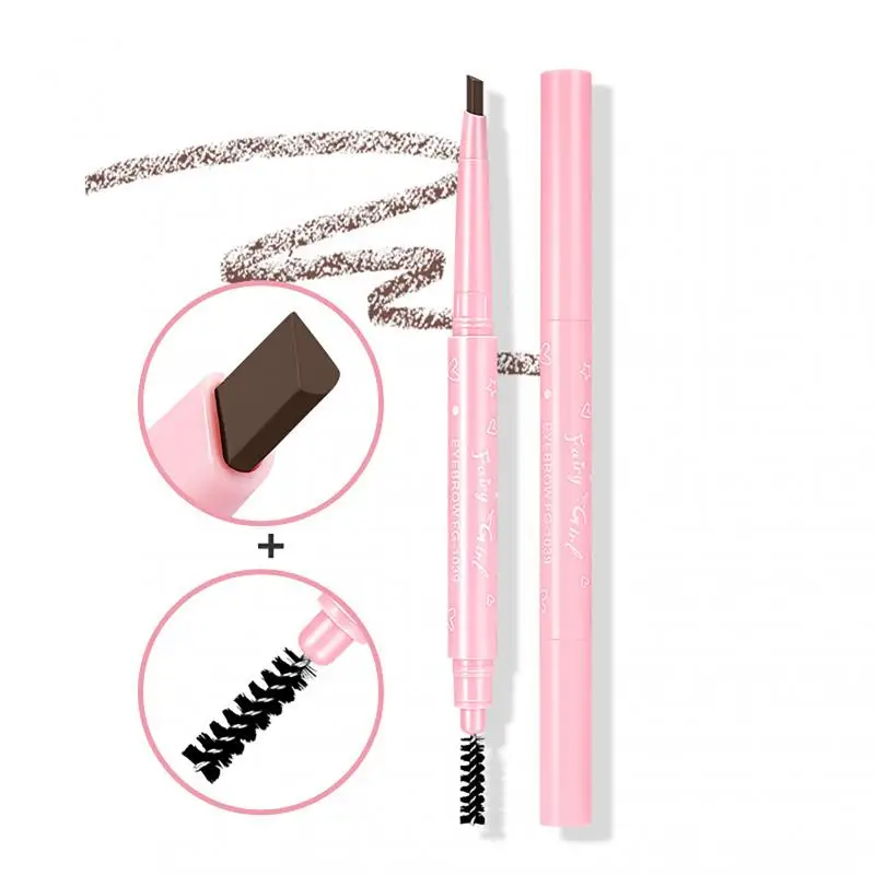 

1 шт. натуральный макияж, двойная головка, карандаш для бровей, водостойкая стойкая немаркирующая коричневая Вращающаяся ручка, Косметика д...