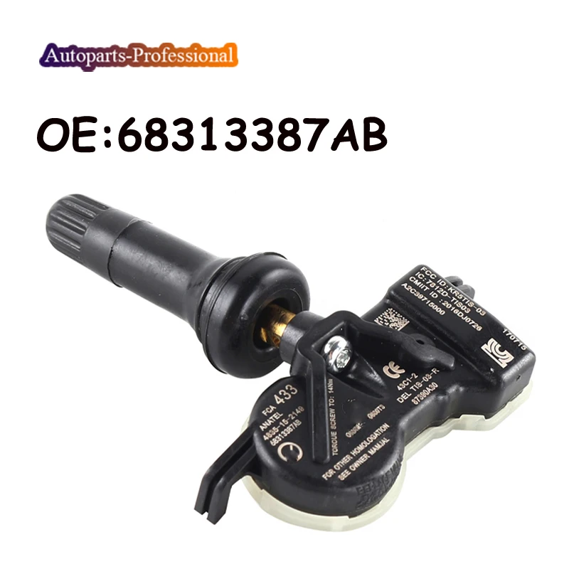 433 МГц 68313387AB для 2017 2022 Chrysler Dodge Durango Jeep Grand Cherokee TPMS датчик контроля давления в шинах