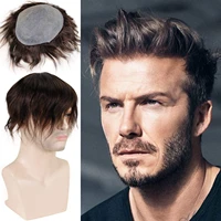 eseewigs european remy human hairpiece for mens toupee ultra transparent thin skin pu replacement hair pieces10%e2%80%9dx8 base size
