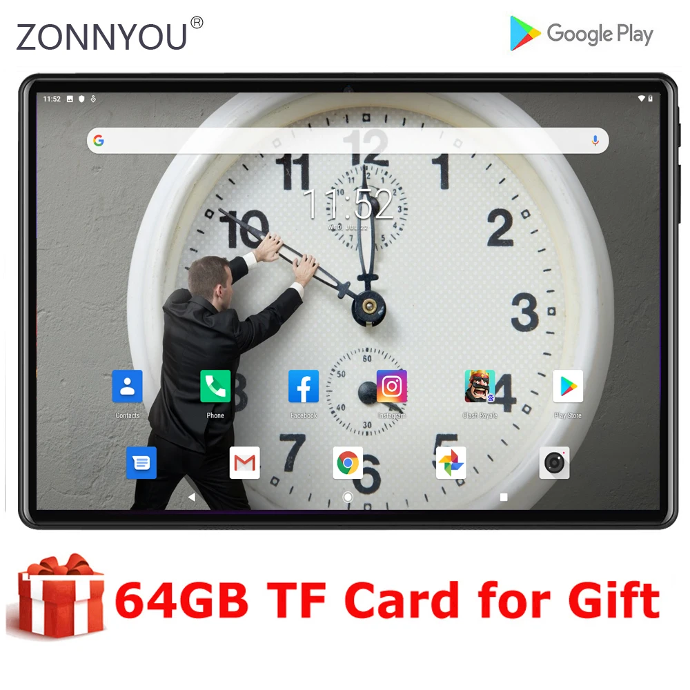 Планшет Zonnyou на Android 9 0 восемь ядер экран 10 дюймов 4 Гб + 64 ГБ|Планшеты| |