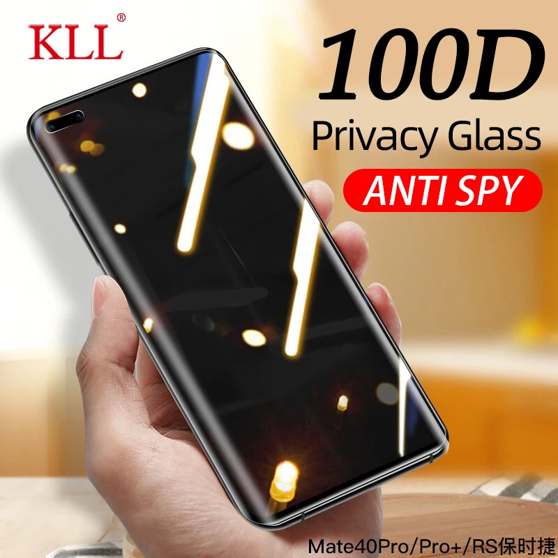 Антишпионское 3D изогнутое закаленное стекло для Huawei P40 P30 Pro Защита экрана