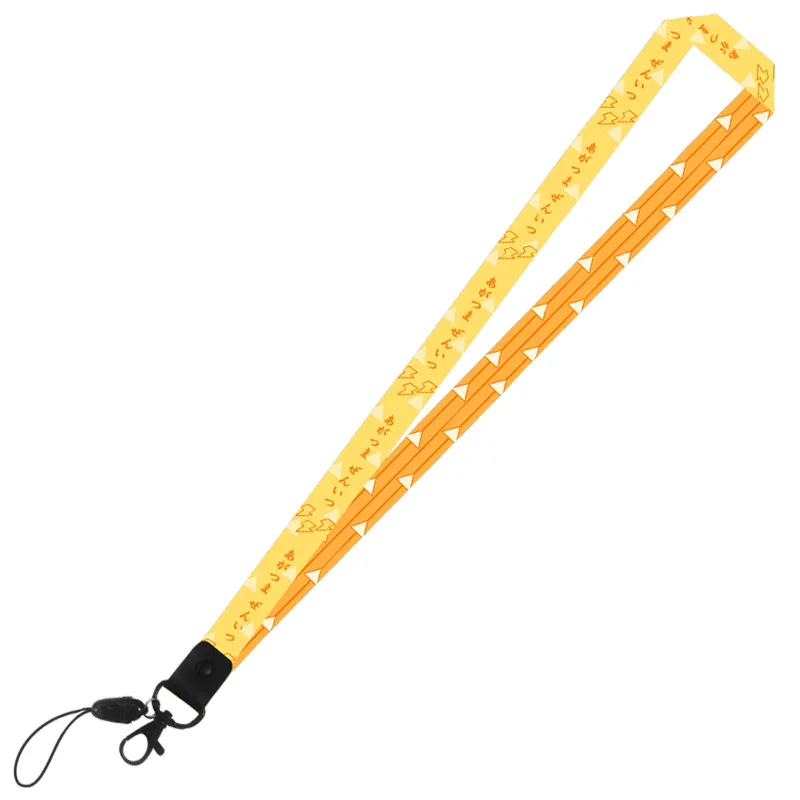 Около Demon Slayer Blade Популярный ремешок для мобильного телефона с карабином для ключей и держателем для ID-карт, съемная пряжка, подарочные ремешки.