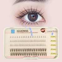 new iguionss 5 rows 130 pcs eyelashes single cluster self grafting fairy lashes 20d lashes design 6 11mm mixed packaging c curl