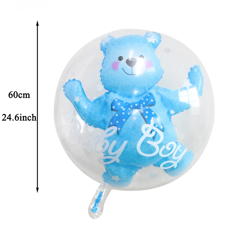 Медвежонок фольги воздушный шар детский душ Свадебные украшения его мальчик