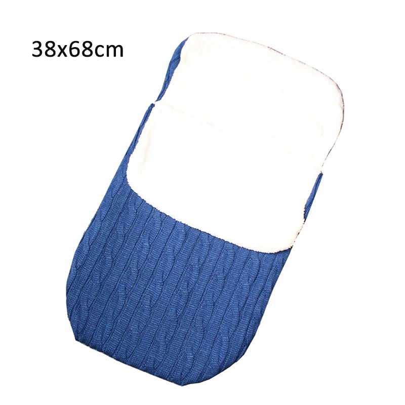 Saco Sacos de dormir para beb&eacute;s dormir c&aacute;lido para reci&eacute;n nacido, para cochecito, accesorios para ni&ntilde;os, saco grueso de punto para dormir-3