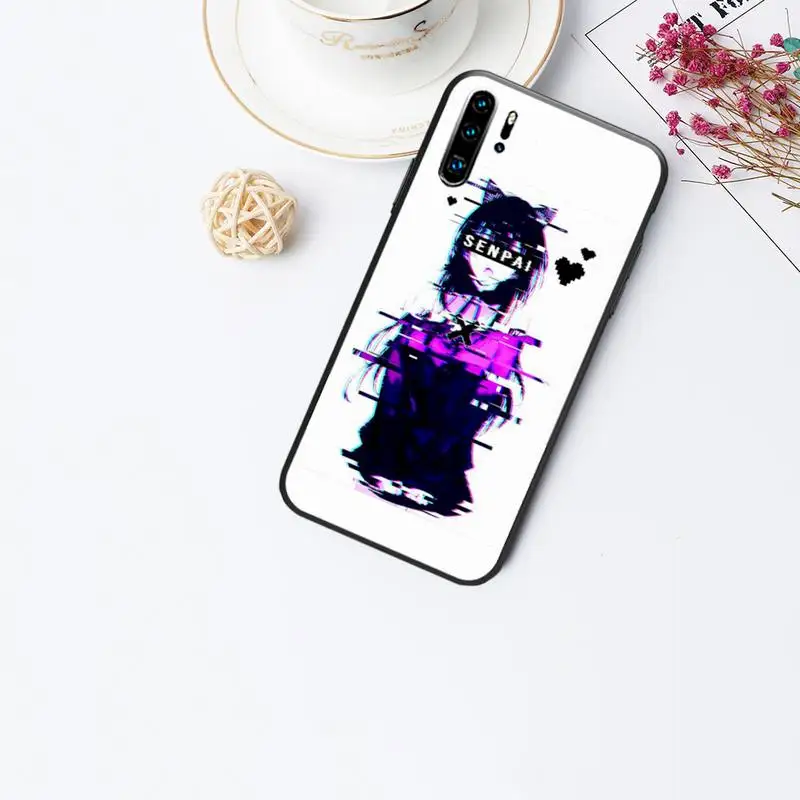 

Sad Anime Aesthetic Senpai for huawei p20 p30 p40 pro mate 10 20 30 pro lite p smart y7 2019 plus nova 3I cases cover