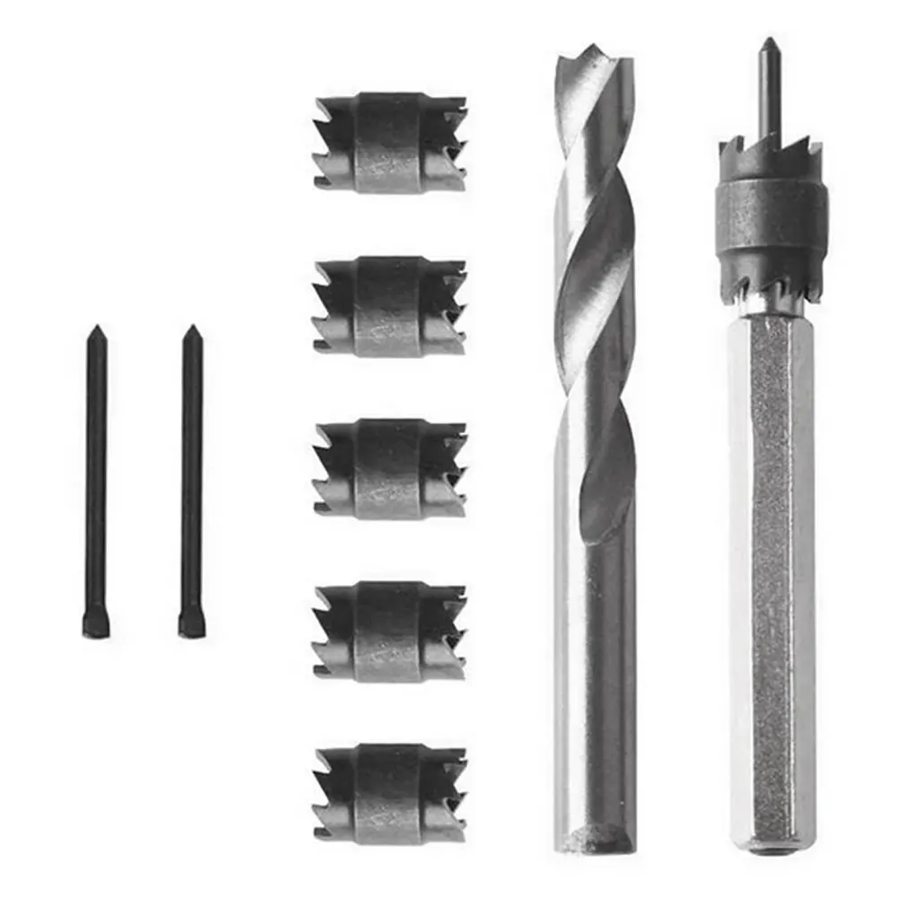 

Spot Weld Drill Bits Remover Metal Sheet Hole Punch Set Stainless Metal Industrial Welding Drilling Tool Fittings 9PCS
