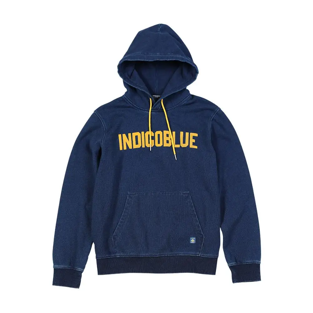 SIMWOOD 2020 осень зима новый Индиго мыть толстовки Мода Письмо печати винтажный