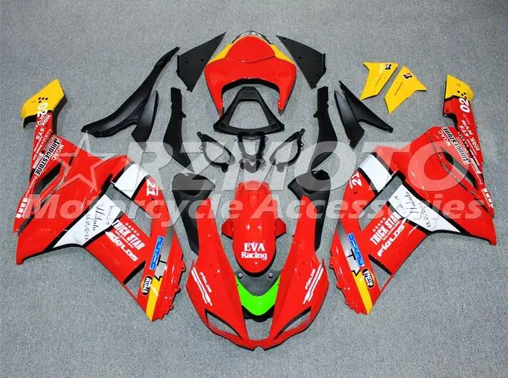 

Новый комплект обтекателей для мотоцикла ABS, подходит для Kawasaki Ninja ZX-6R ZX6R 2007 2008 6R 07 08 636, красный, белый