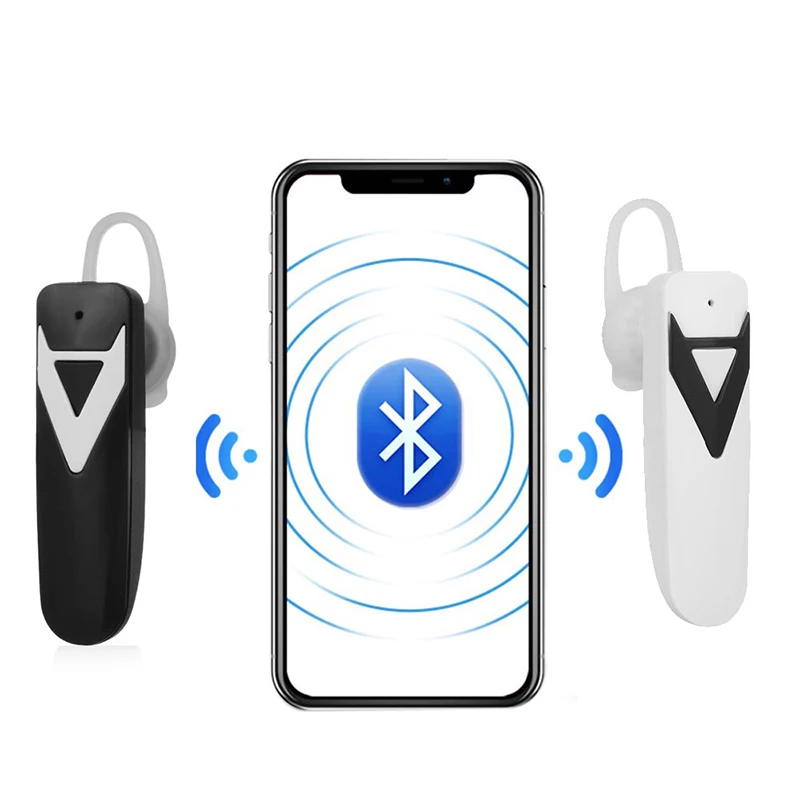 Мини Bluetooth наушники спортивные ушные крючки беспроводные автомобильная стерео