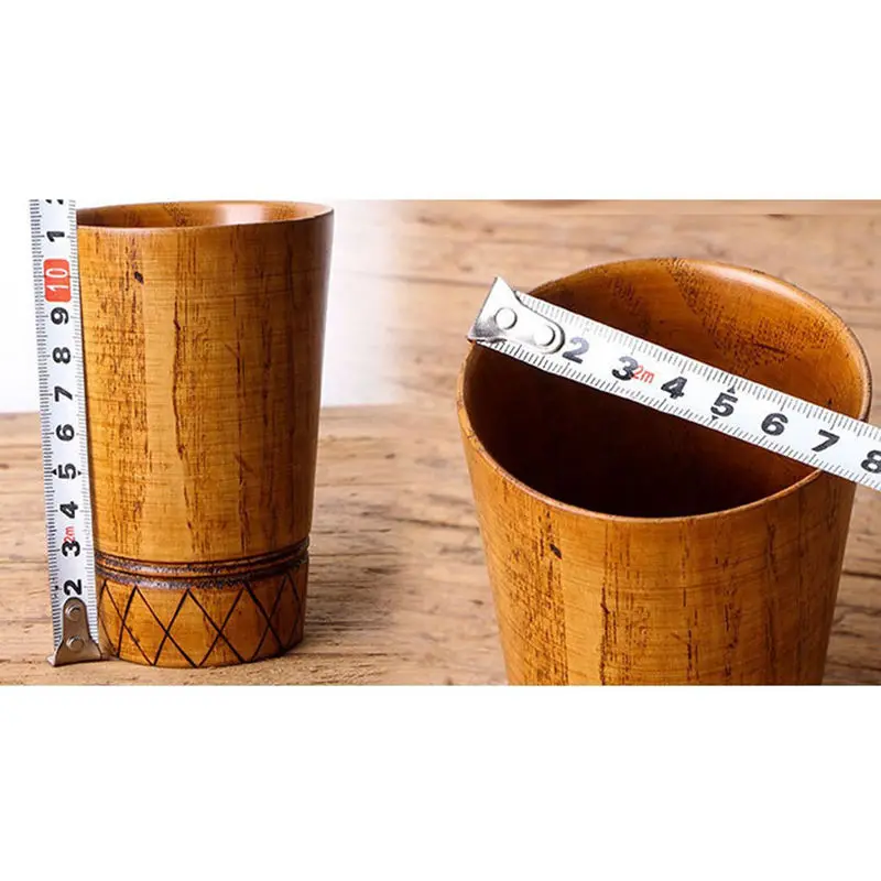 

Wooden cup deco cup decoration mug drinking cup coffee mug milk cup -11cmx7.8cm
