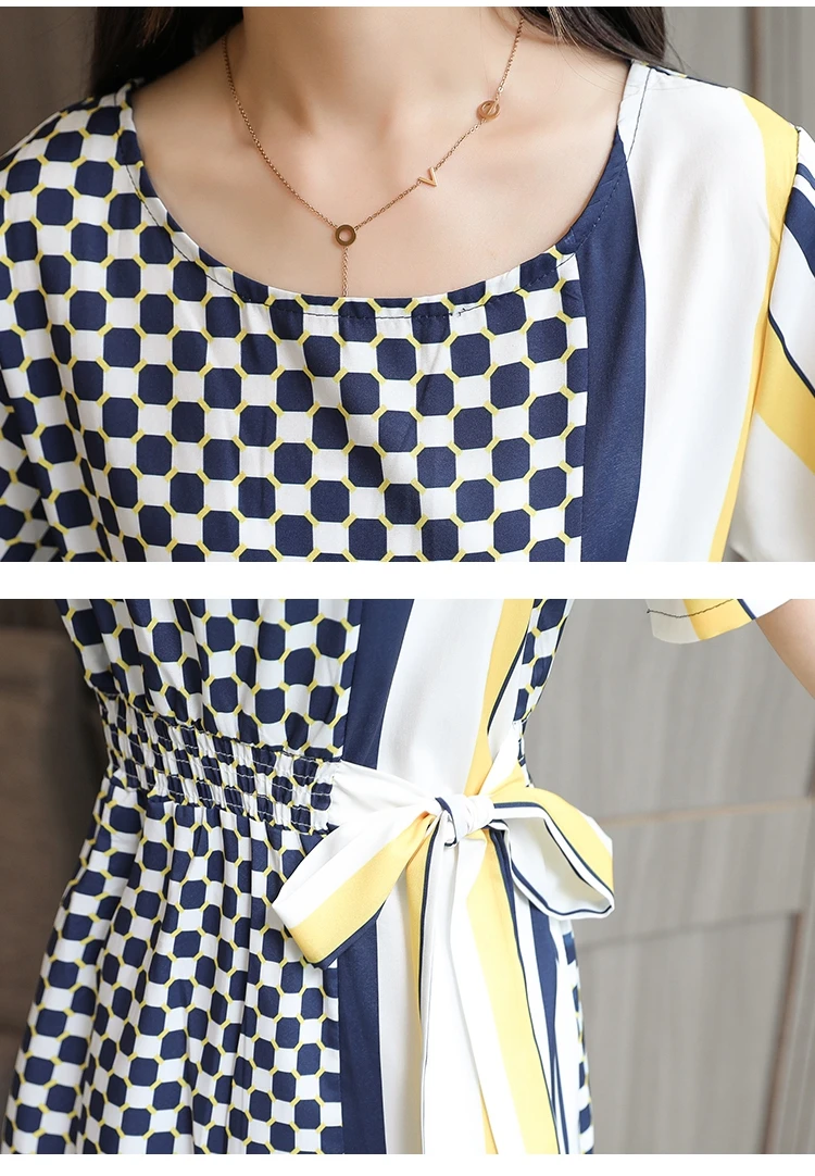 Платье женское в полоску с коротким рукавом элегантное облегающее длинное