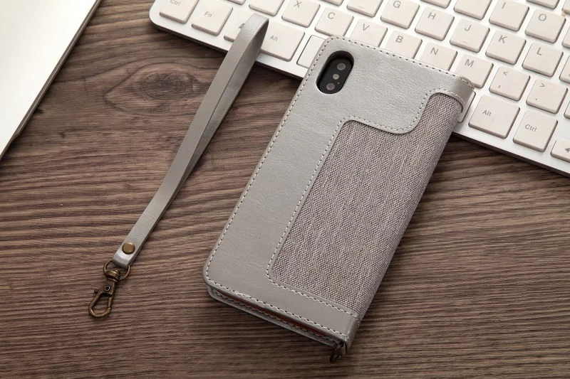 Магнитный флип-чехол для iphone X XS Max XR, джинсовая ткань из искусственной кожи, чехол для iphone 6, 6 S, 7, 8 Plus, кошелек, держатель для карт с ремешком