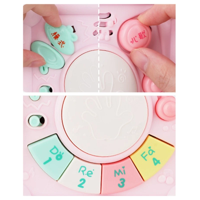 

Multifunctional Baby Early Education Tambourine toy Seven-sided Puzzle Music Box R66D