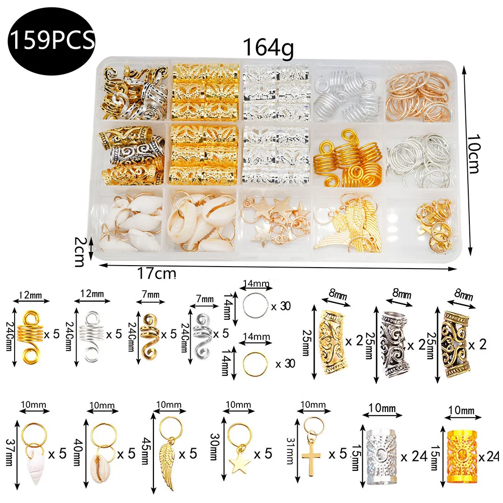 

Adjustable Aluminum Hair Braid Accessories Clips Valentine's Day Gift for Women And Girls Dreadlocks Beads New